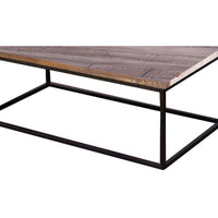TimberTaste Rustic Iron Wood INOX Coffee Table