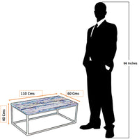 TimberTaste Rustic Iron Wood INOX Coffee Table