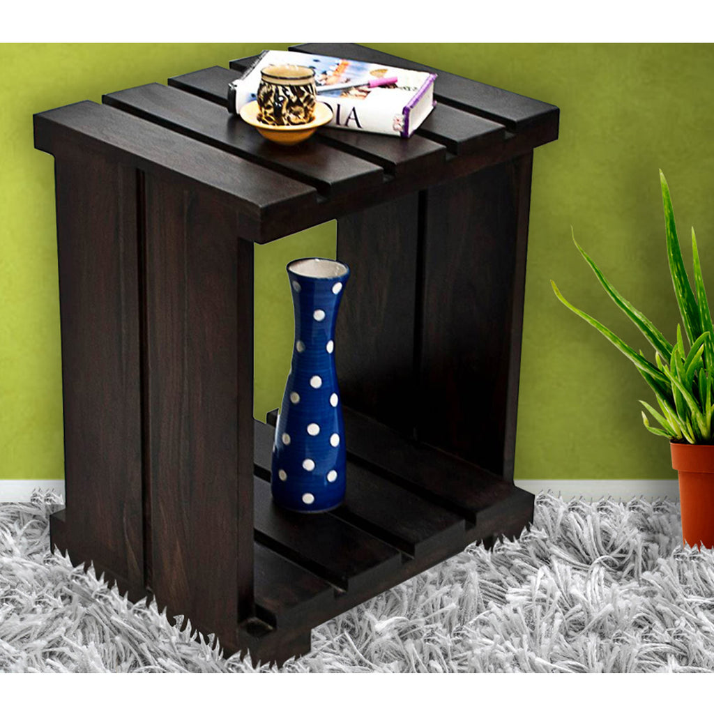 TimberTaste Sheesham Wood ULTRA Side Table Dark Walnut finish