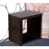 TimberTaste Sheesham Wood Large Size  SATIN Side Table Dark Walnut Finish