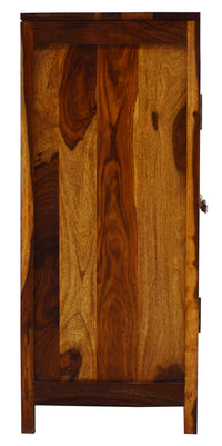 TimberTaste Sheesham Wood 3 door JOHN side board (Dark Walnut Finish).