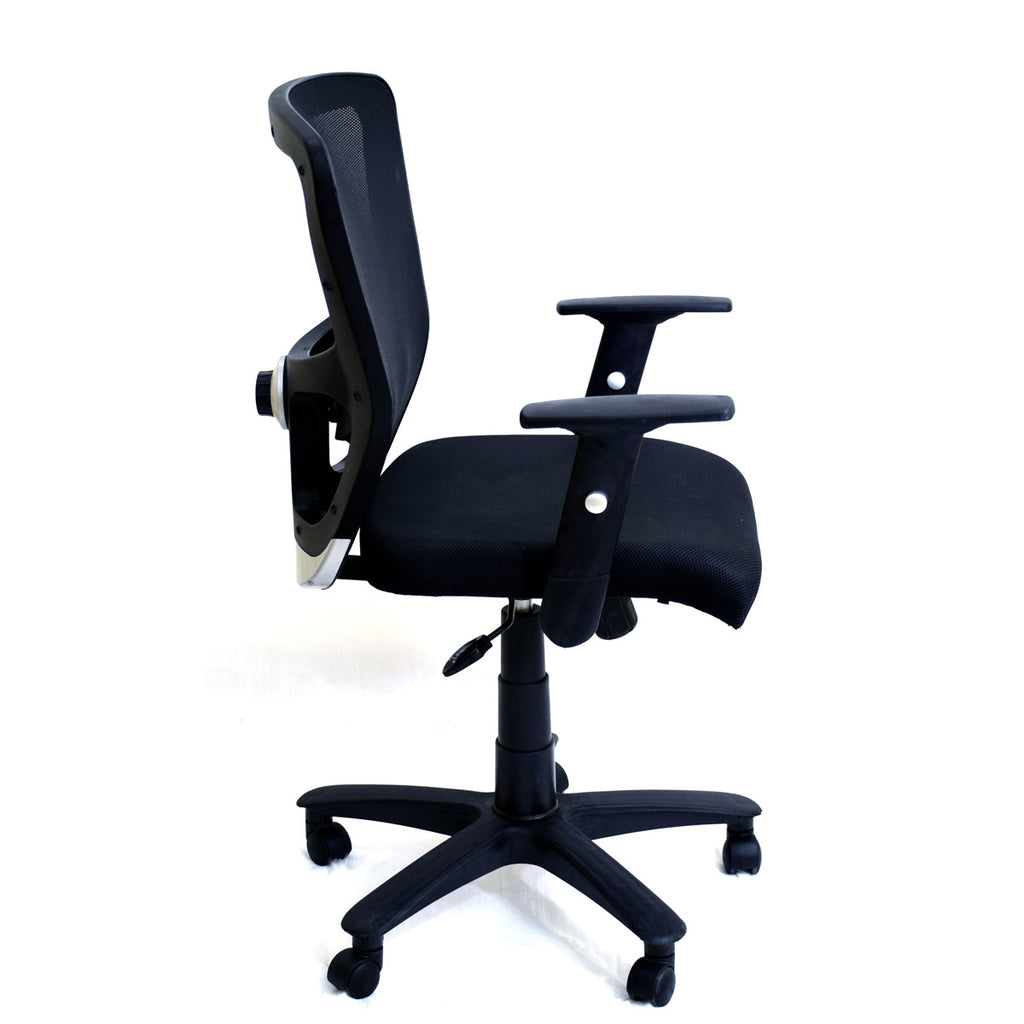 TimberTaste JOHNY Adjustable Lumber Back Support & Adjustable Handles Office Executive Chair Computer Task Revolving Conference Visitor Chair.