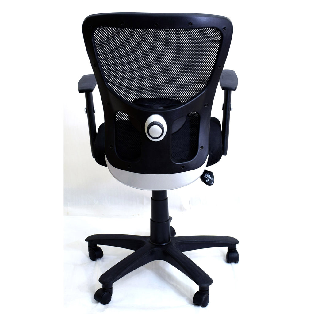 TimberTaste JOHNY Adjustable Lumber Back Support & Adjustable Handles Office Executive Chair Computer Task Revolving Conference Visitor Chair.