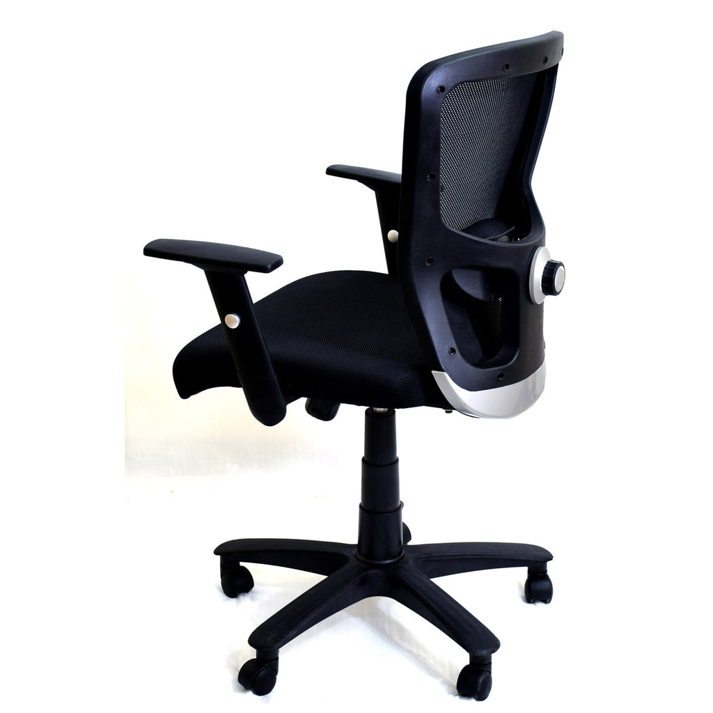 TimberTaste JOHNY Adjustable Lumber Back Support & Adjustable Handles Office Executive Chair Computer Task Revolving Conference Visitor Chair.