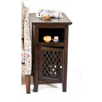 TimberTaste Sheesham Wood KAMA Side Table Dark Walnut Finish