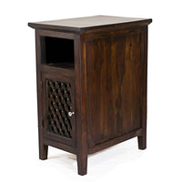 TimberTaste Sheesham Wood KAMA Side Table Dark Walnut Finish