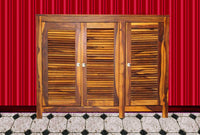 TimberTaste Sheesham Wood 3 door KOSA side board (Natural Teak Finish)