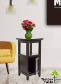 TimberTaste Sheesham Wood KOSA Side Table  Dark Walnut Finish