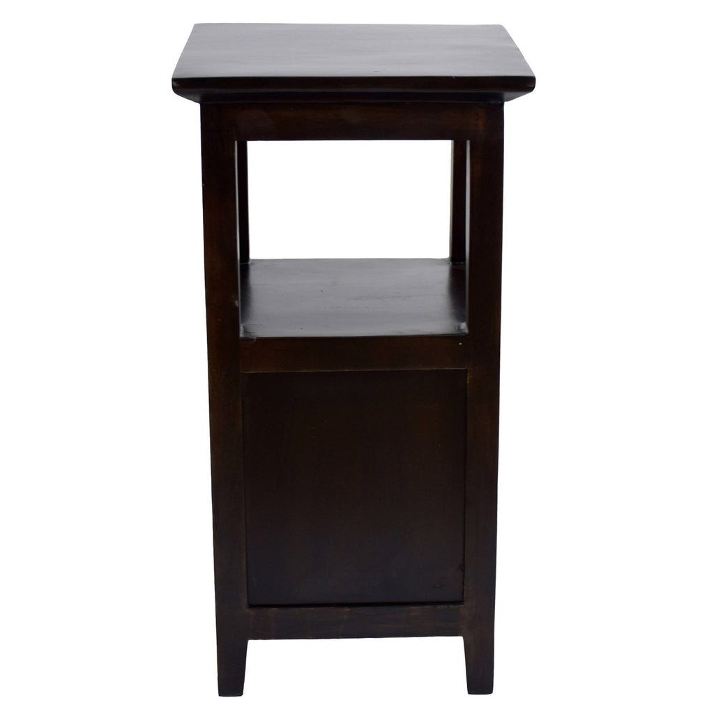 TimberTaste Sheesham Wood KOSA Side Table  Dark Walnut Finish