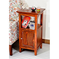 TimberTaste Sheesham Wood KOSA Side Table  Dark Walnut Finish