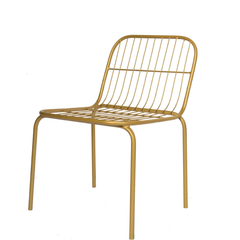 Timbertaste karla metal Chair Brass Finish