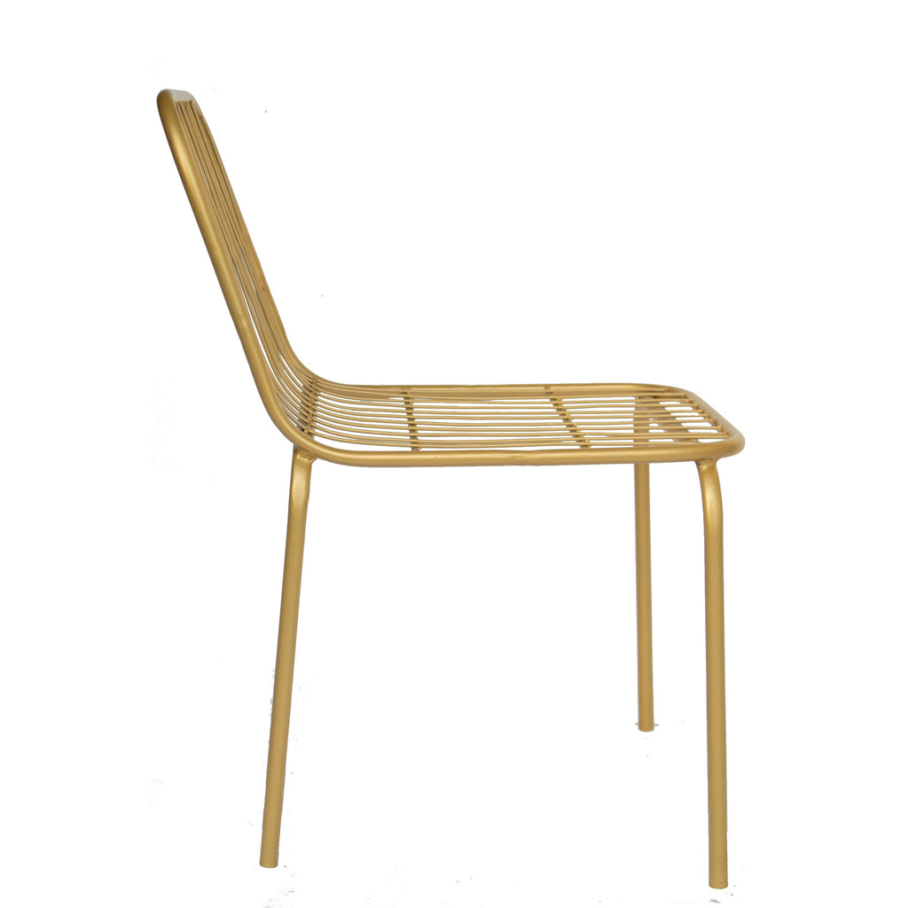 Timbertaste karla metal Chair Brass Finish