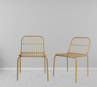 Timbertaste karla metal Chair Brass Finish
