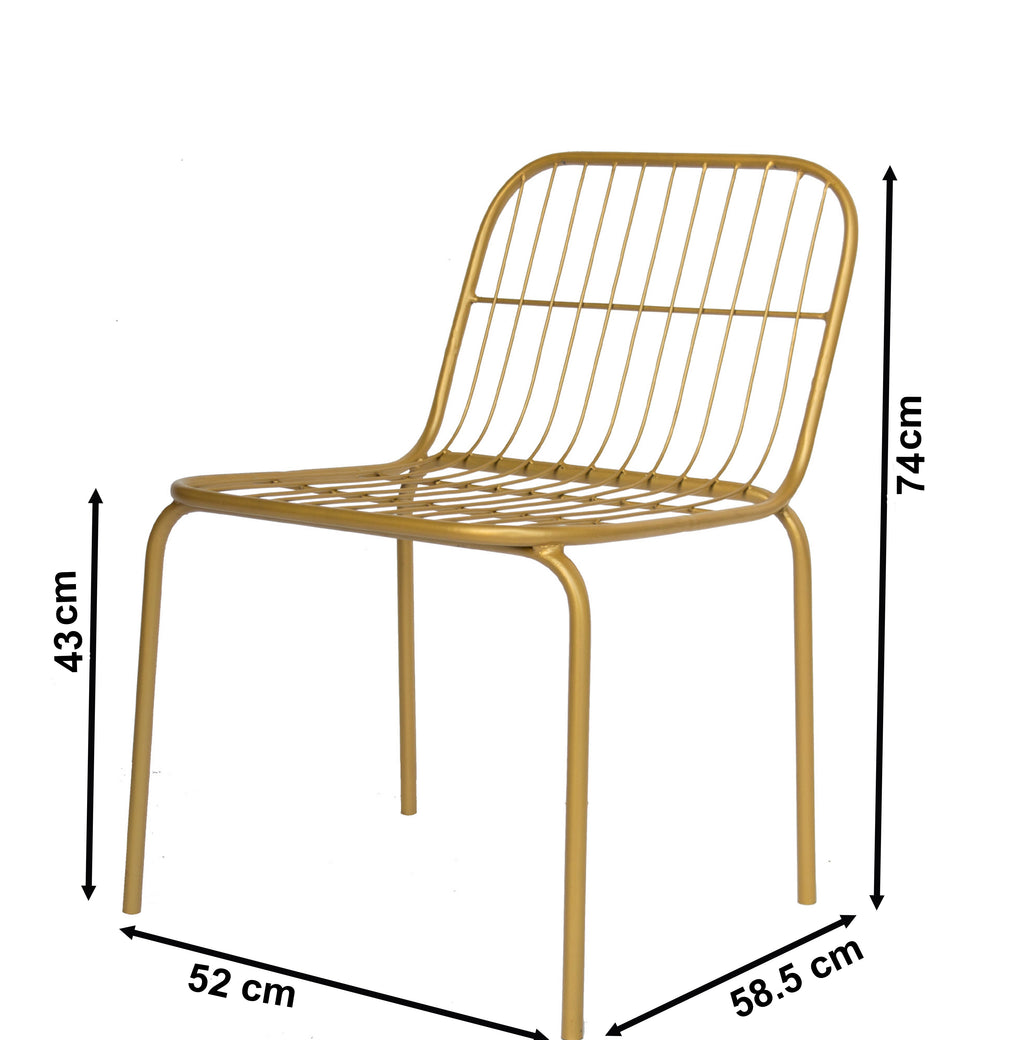 Timbertaste karla metal Chair Brass Finish