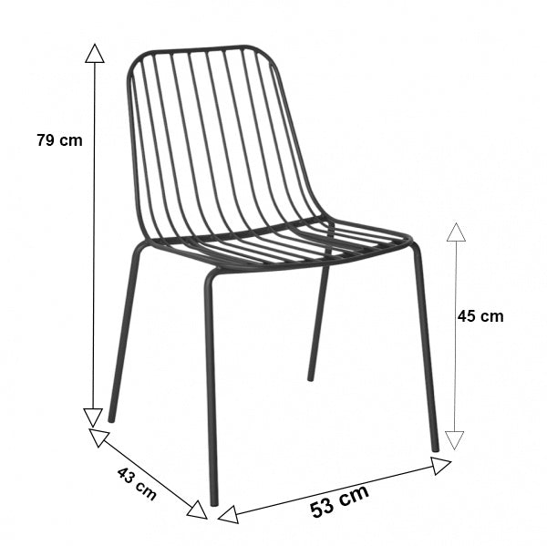 Timbertaste karla metal Chair Black Finish