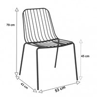 Timbertaste karla metal Chair Black Finish