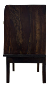 TimberTaste LASER Solid Wood Printer Table in Natural Teek And Dark Walnut Finish, corner table, end table, Printer table, accent table, solid wood table, telephone table, fish tank stand, wooden table, sofa table, bedside table,Teek Finish