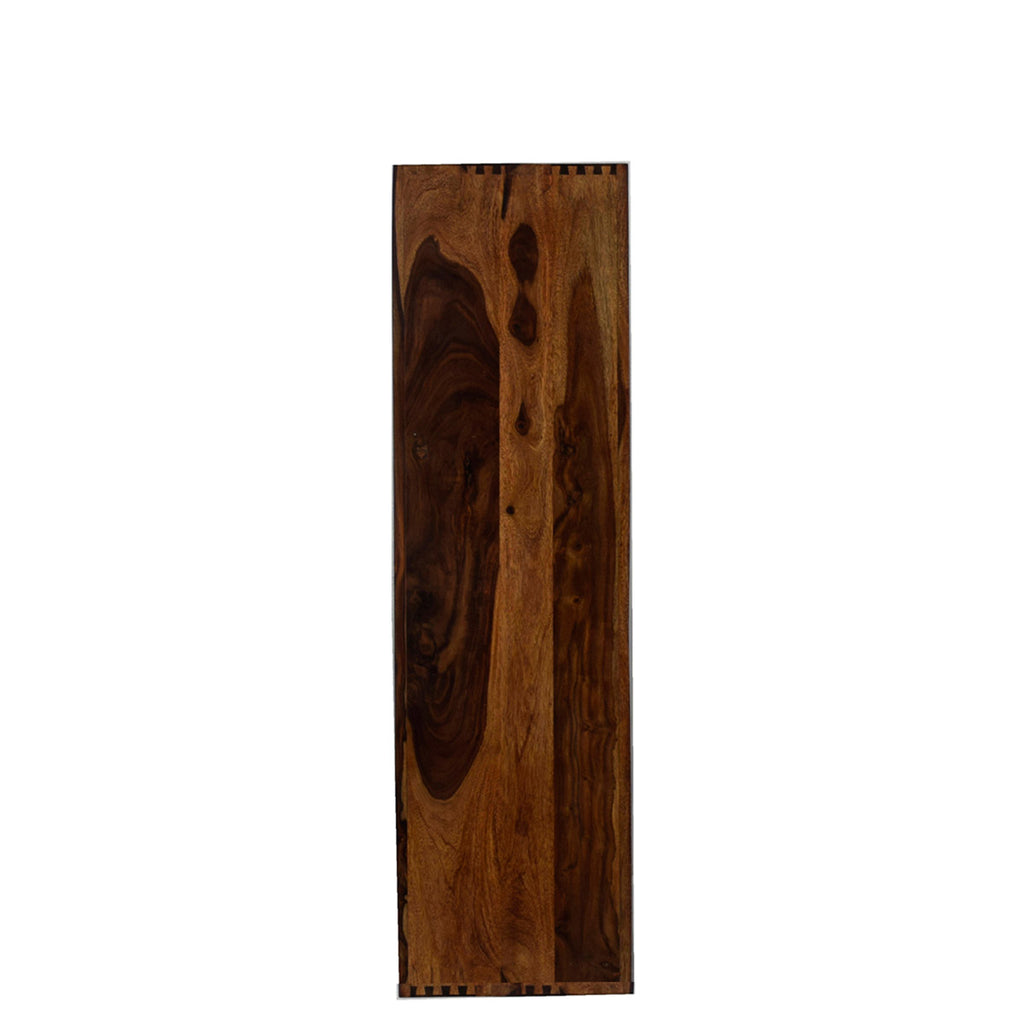 TimberTaste Solid Sheesham Wood LEO Book Shelf (Natural Teak Finish) For Living Room.