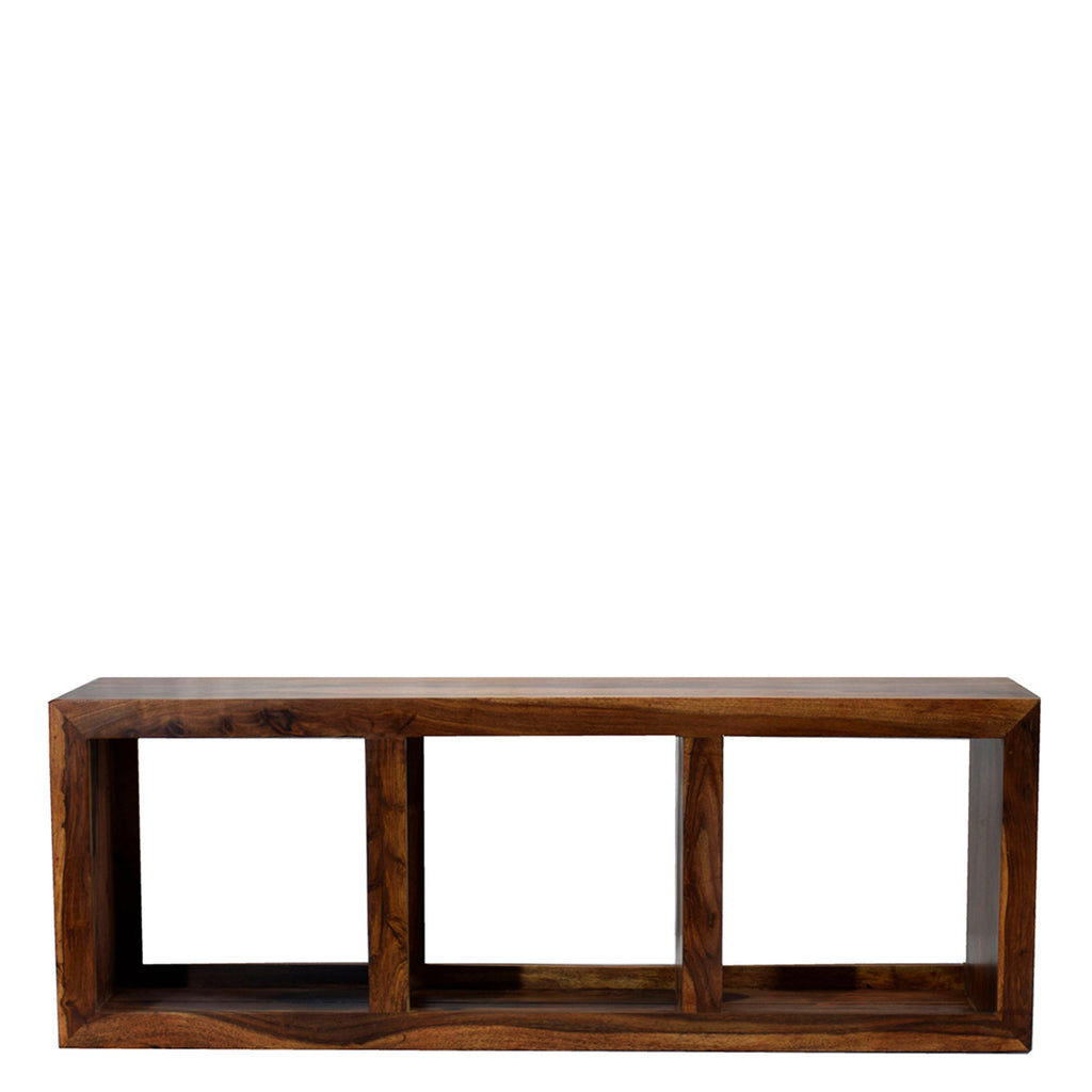 TimberTaste Solid Sheesham Wood LEO Book Shelf (Natural Teak Finish) For Living Room.