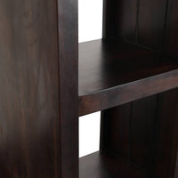 TimberTaste Solid Sheesham Wood LEO Book Shelf (Dark Walnut) For Living Room.