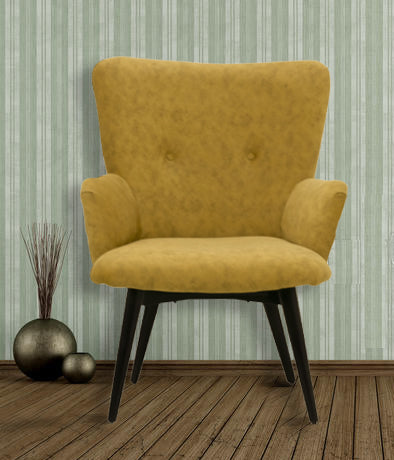 Timbertaste Ditya Antique Yellow Upholstered Lounge Chair