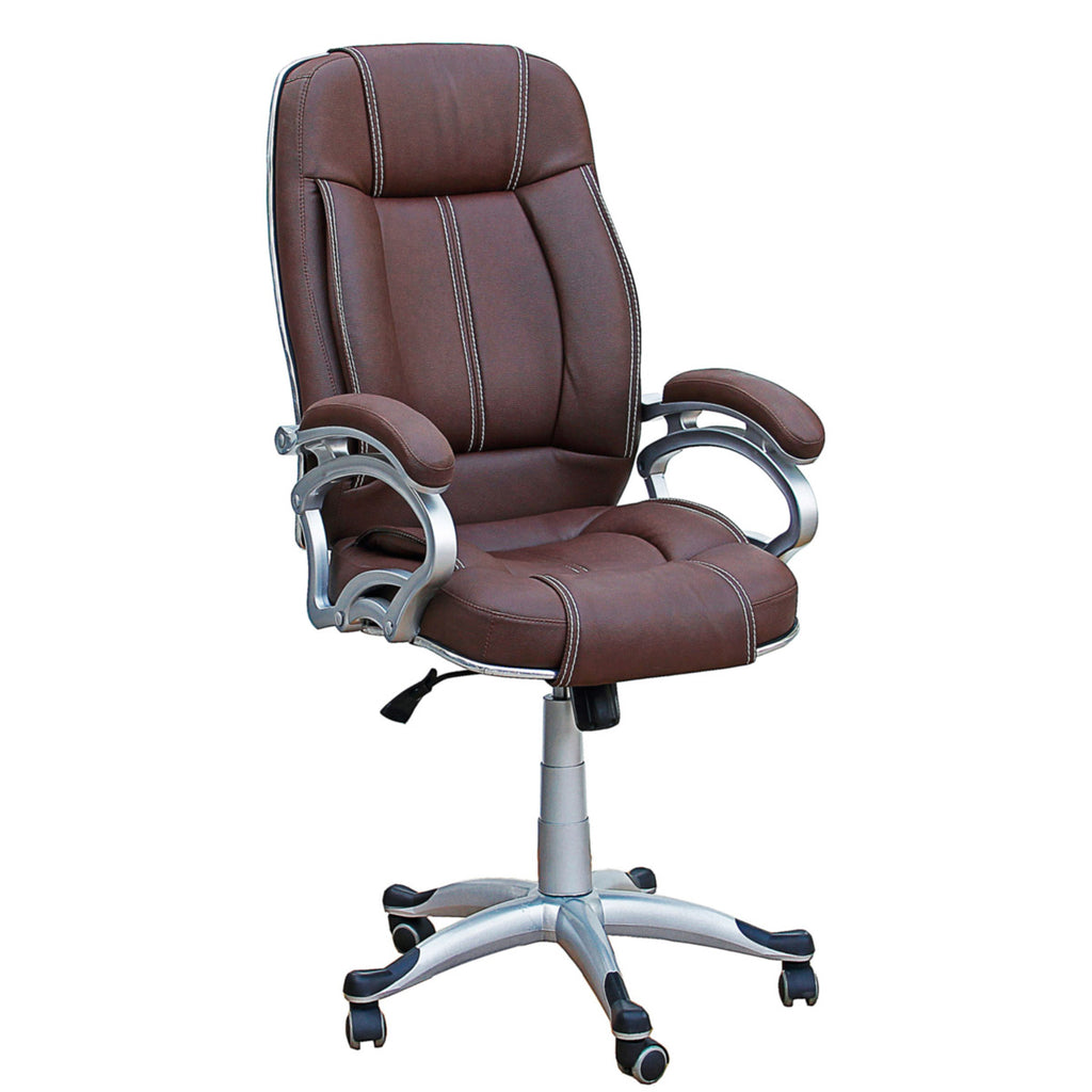 TimberTaste 4 Pieces of LILLY Brown Directors, Executive, Boss, conference high back office chair (Set of 4).