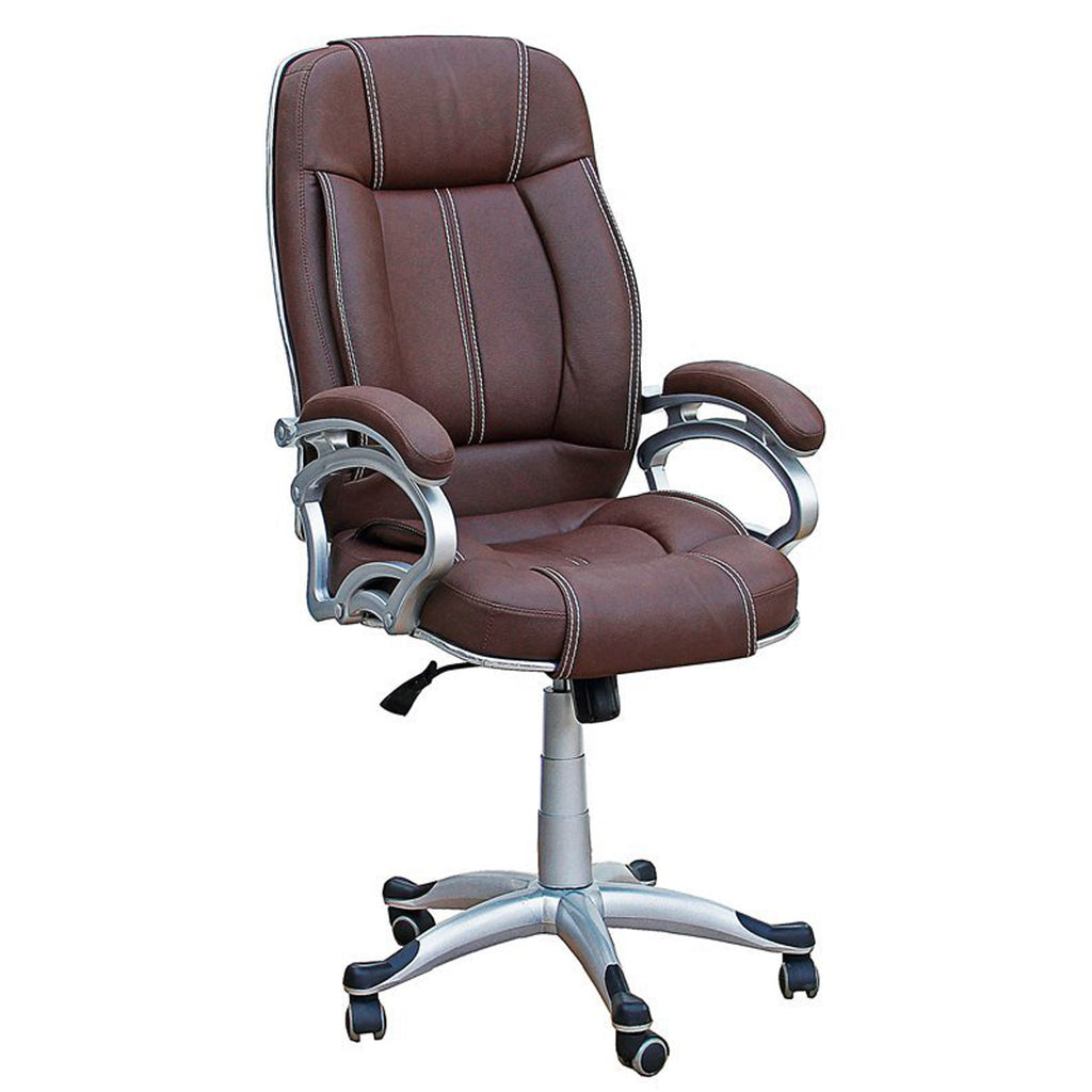 TimberTaste Pair of LILLY Brown Directors, Executive, Boss, conference high back office chair (Set of 2).