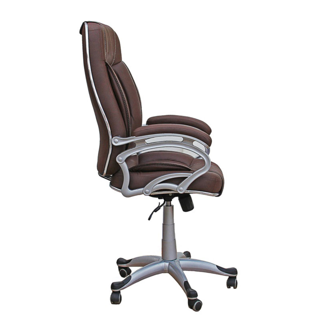 TimberTaste 4 Pieces of LILLY Brown Directors, Executive, Boss, conference high back office chair (Set of 4).