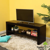 TimberTaste Sheesham Wood 1.40 Meter Dark Walnut Finish MALU TV Unit Cabinet Entertainment Stand