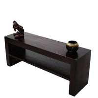 TimberTaste Sheesham Wood 1.40 Meter Dark Walnut Finish MALU TV Unit Cabinet Entertainment Stand.