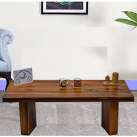 TimberTaste Sheesham Wood Natural Teak Finish MARY Coffee Table