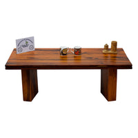 TimberTaste Sheesham Wood Natural Teak Finish MARY Coffee Table