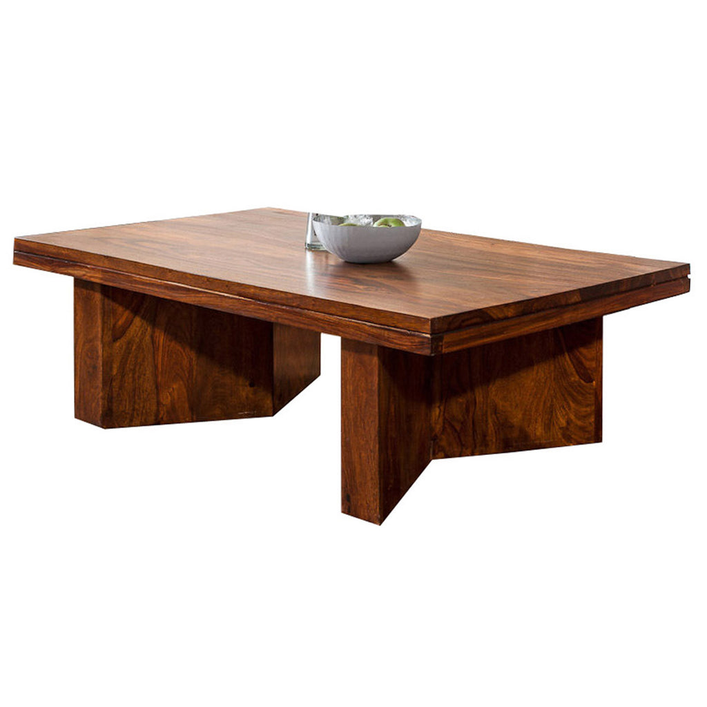 TimberTaste Sheesham Wood Natural Teak Finish MARY Coffee Table