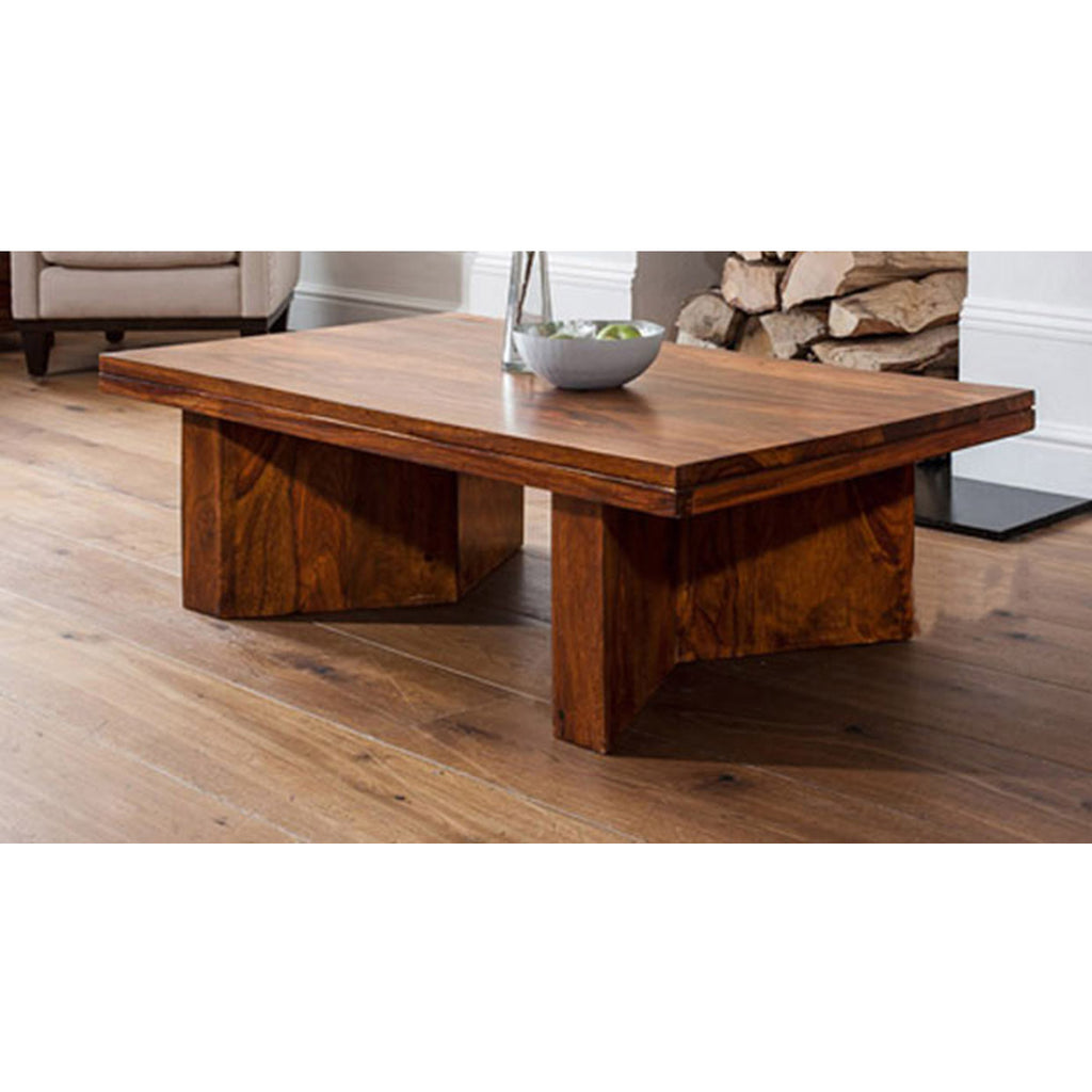 TimberTaste Sheesham Wood Natural Teak Finish MARY Coffee Table