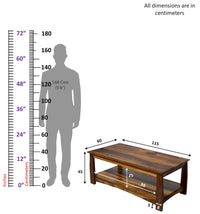 Timbertaste Sheesham Solid Wood MISTY Natural Teak Finish Coffee Center Table Teapoy, Sheesham wood coffee table, rosewood, center table, solid wood table, teapoy, fish tank stand Teak Finish