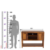 Timbertaste Sheesham Solid Wood Mowgli TV Unit Cabinet Entertainment Stand, solid wood, fish tank stand, wooden table, multi-purpose cabinet