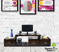 TimberTaste Sheesham Wood NADIA / SAROJ 3 Draw TV Cabinet (Dark Walnut Finish).
