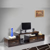 TimberTaste Sheesham Wood NADIA / SAROJ 3 Draw TV Cabinet (Dark Walnut Finish).