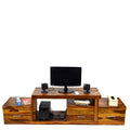 TimberTaste Sheesham Wood NADIA / SAROJ 3-Draw TV Cabinet (Natural Teak Finish).