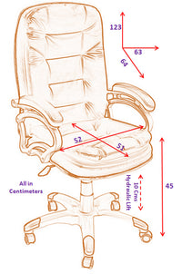 TimberTaste Nancy Directors, Executive, Boss, conference high back office chair.
