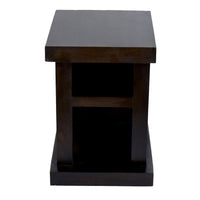 TimberTaste Sheesham Wood NEELU Side End Accent Corner Table Dark Walnut Finish