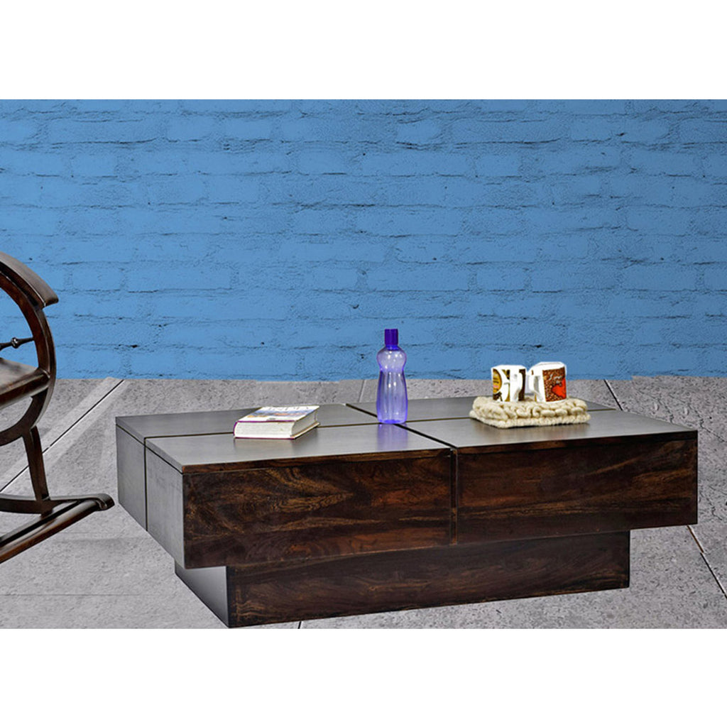 Copy of TimberTaste Solid Sheesham Wood NEWCENTO Coffee Table Dark Walnut For Home Furniture