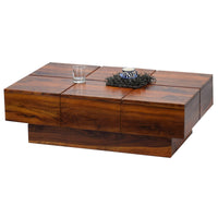 Copy of TimberTaste Solid Sheesham Wood NEWCENTO Coffee Table Natural Teak  For Home Furniture