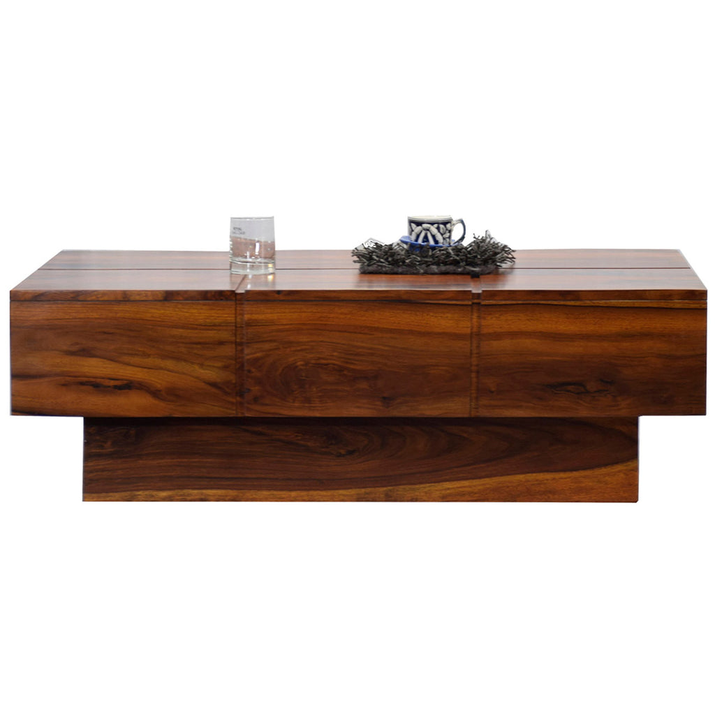 Copy of TimberTaste Solid Sheesham Wood NEWCENTO Coffee Table Natural Teak  For Home Furniture