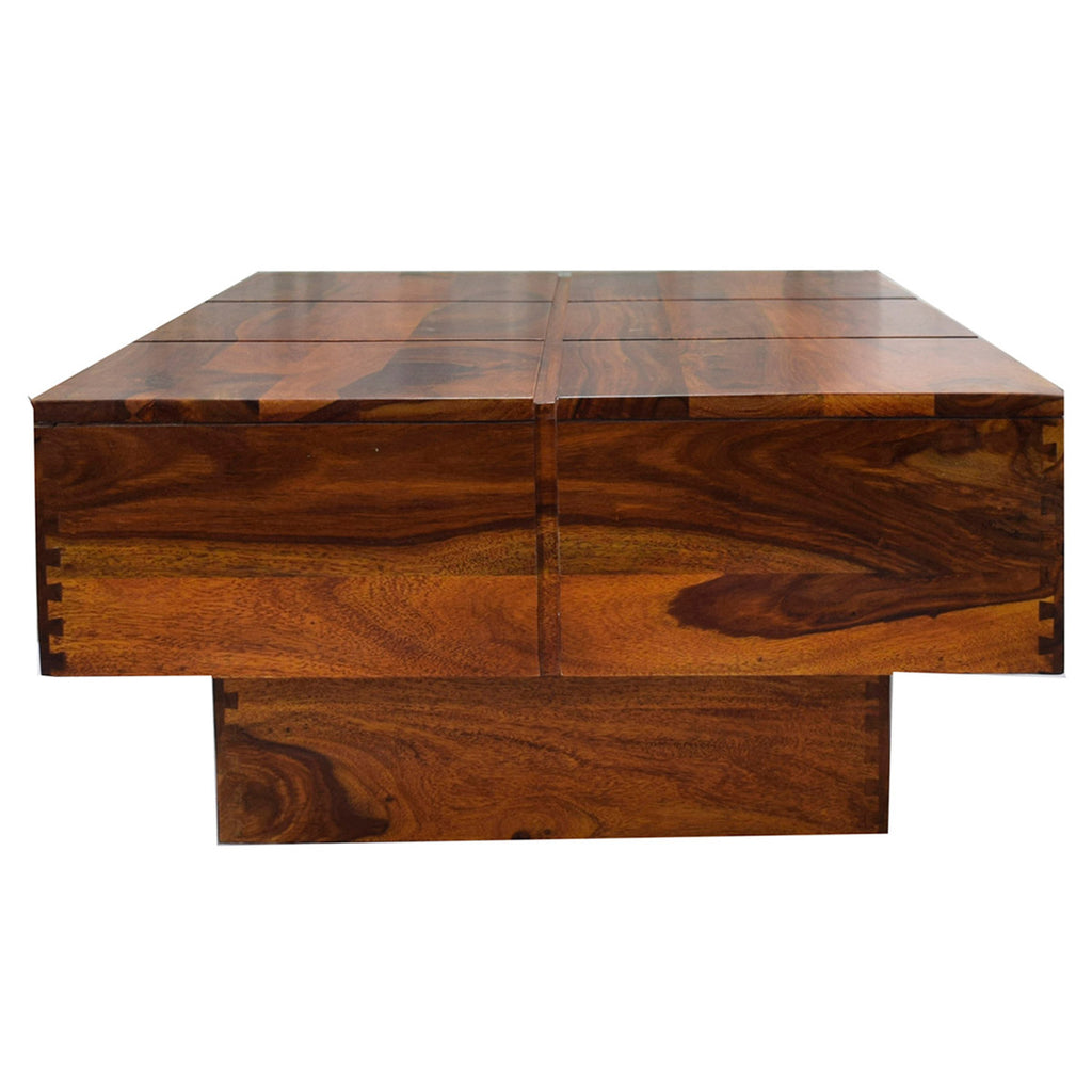 Copy of TimberTaste Solid Sheesham Wood NEWCENTO Coffee Table Natural Teak  For Home Furniture