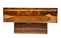 TimberTaste Solid Sheesham Wood NEWCENTO-FLR Coffee Table Dark Walnut For Home Furniture