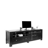 TimberTaste Solid Sheesham (Rosewood) Wood NEWCUBA TV Cabinet (Dark Walnut Finish).