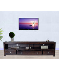 TimberTaste Sheesham Wood 3 Draw NEWDOLLY Dark Walnut Modern TV Unit Cabinet Entertainment Stand.