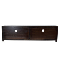 TimberTaste Sheesham Wood 3 Draw NEWDOLLY Dark Walnut Modern TV Unit Cabinet Entertainment Stand.