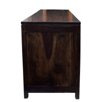 TimberTaste Sheesham Wood 3 Draw NEWDOLLY Dark Walnut Modern TV Unit Cabinet Entertainment Stand.